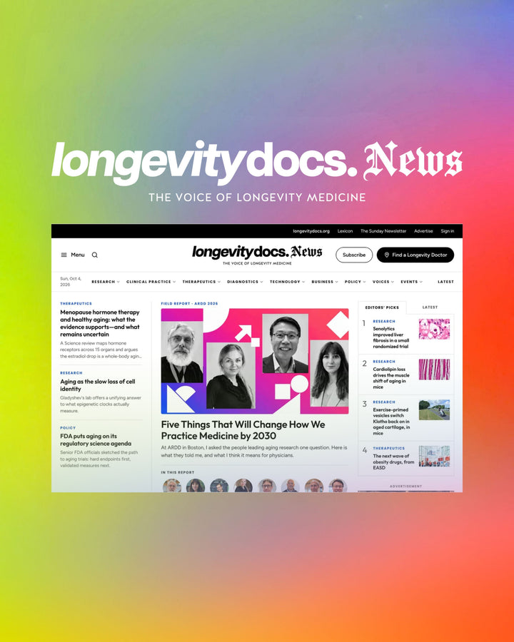 longevitydocs™ launches longevitydocs™ News, a daily newsroom for longevity medicine