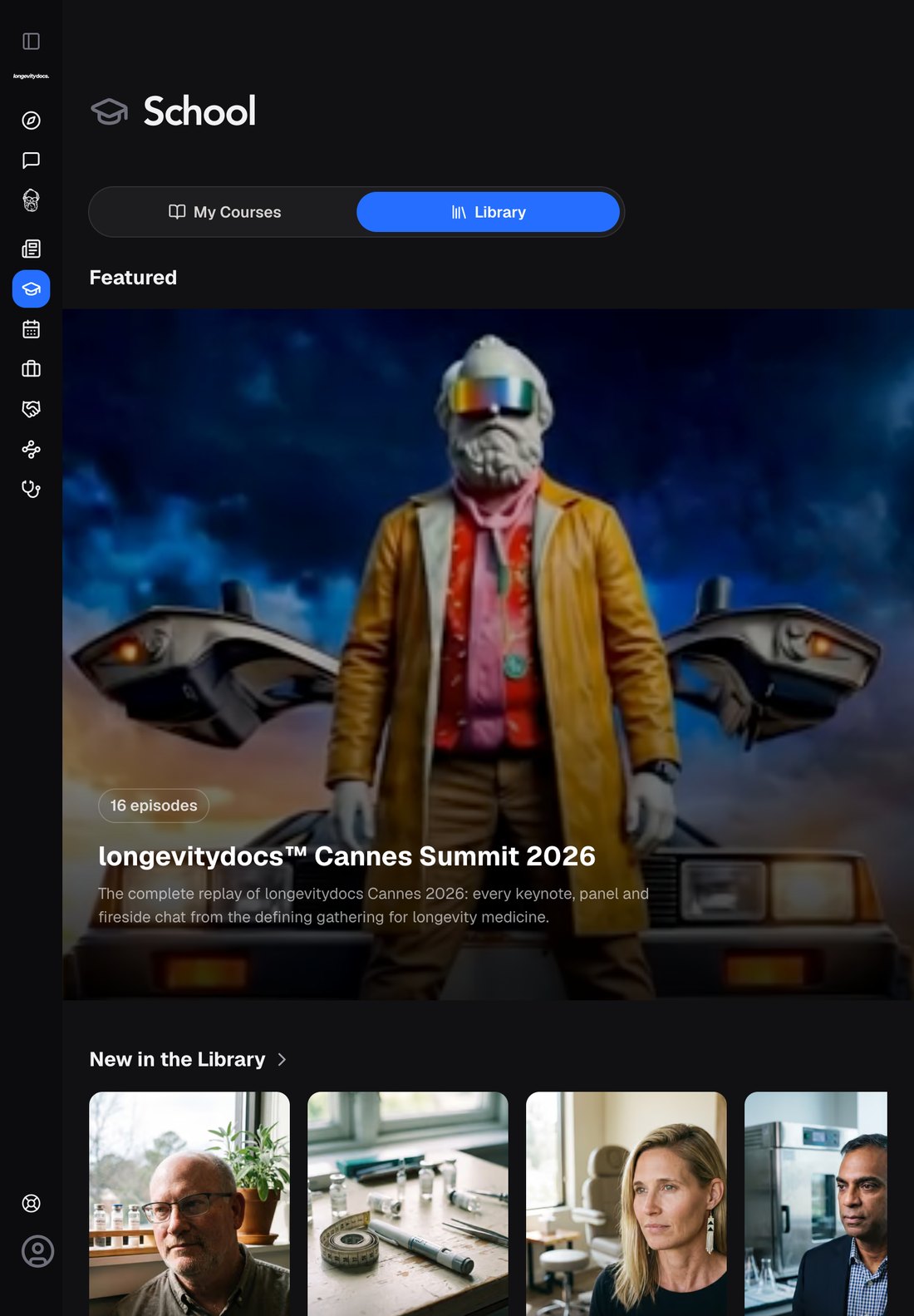 The Library on tablet